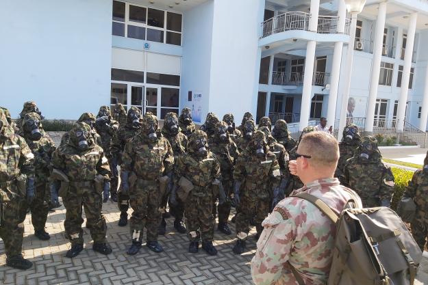 First responders during the Regional Basic Course on Assistance and Protection against Chemical Weapons 