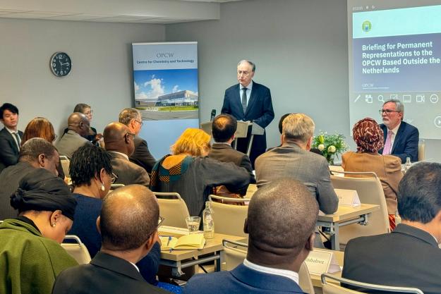 OPCW Technical Secretariat briefs permanent representatives based outside of the Netherlands on organisational priorities