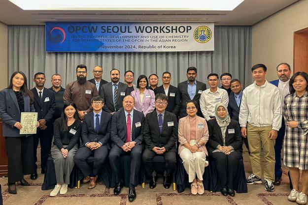 Participants at the workshop on peaceful uses of chemistry