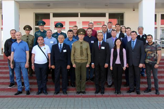 Participants of the OPCW training at the International Rescuers Training Center (IRTC) of the University of Civil Protection in Svetlaya Roshcha, Belarus