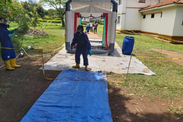 Participants at a training at the Uganda Rapid Deployment Capability Center (URDCC) in Jinja