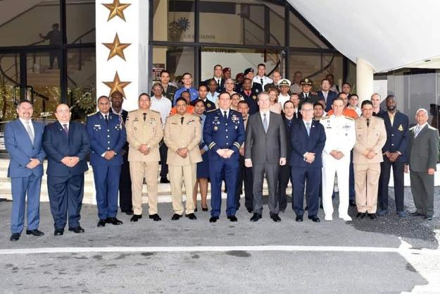 Participants at a regional table-top exercise on chemical emergency response for States Parties from Latin America and the Caribbean