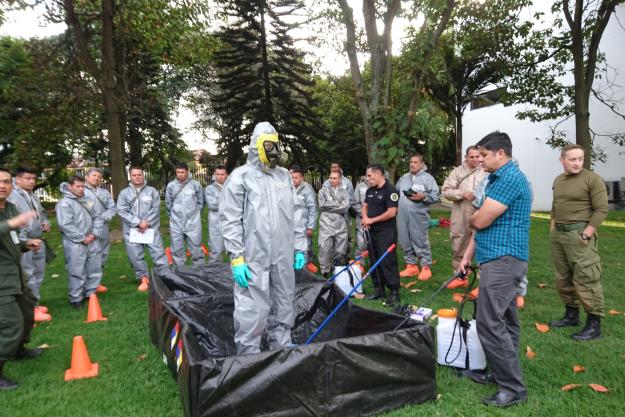 Police first responders from Latin America and the Caribbean attending the first-ever OPCW advanced regional training