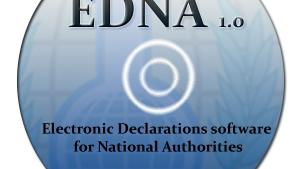CD cover of the Electronic Declarations software for National Authorities (EDNA) 