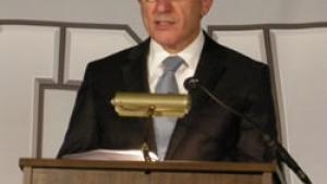 OPCW Director-General Ahmet Üzümcü addresses a ceremony marking the completion of chemical weapons destruction activities at seven facilities by the U.S. Army Chemical Weapons Agency (CMA).  