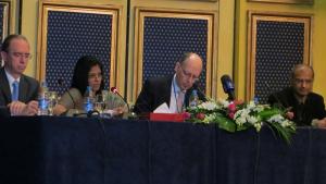 OPCW Deputy Director-General, Mrs. Grace Asirwatham (second from left), speaks at the Amman Security Colloquium on the “Weapons of Mass Destruction Free Zone in the Middle East – Impact on Global Non-Proliferation Efforts” in Amman, Jordan, on 13 – 14 November.