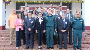 Participants at the 2nd Advanced Training for Russian-Speaking First Responders to Incidents of Chemical Contamination, which was held in Belarus.