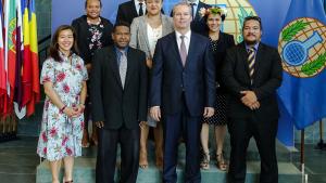 Representatives of the Solomon Islands, Tonga and Tuvalu participated in the 22nd session of the Internship Programme for Legal Drafters and National Authority Representatives