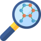 Magnifying glass with chemical compound